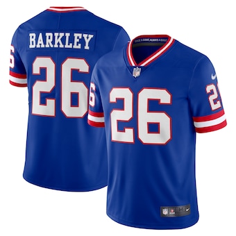 mens nike saquon barkley royal new york giants classic vapor